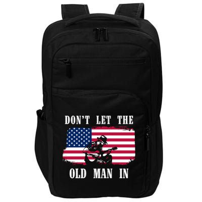 Dont Let The Old Man In Vintage American Flag Impact Tech Backpack