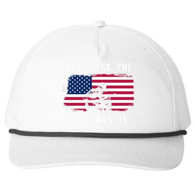 Dont Let The Old Man In Vintage American Flag Snapback Five-Panel Rope Hat