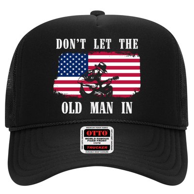 Dont Let The Old Man In Vintage American Flag Trucker Hat