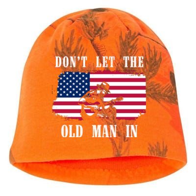 Dont Let The Old Man In Vintage American Flag Kati - Camo Knit Beanie