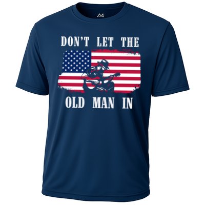 Dont Let The Old Man In Vintage American Flag Performance Shirt