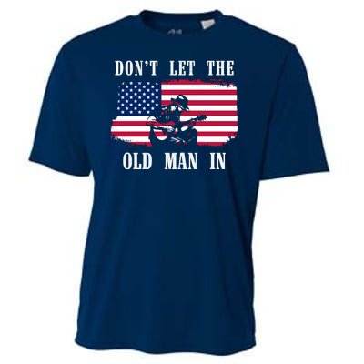 Dont Let The Old Man In Vintage American Flag Cooling Performance Crew T-Shirt