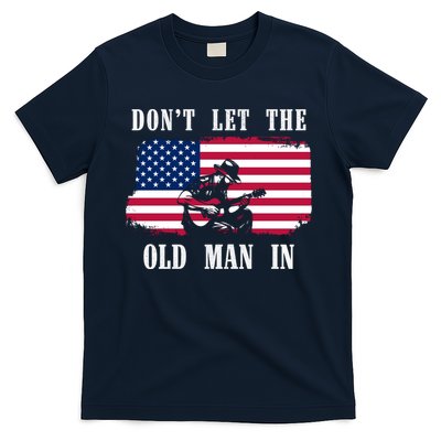 Dont Let The Old Man In Vintage American Flag T-Shirt