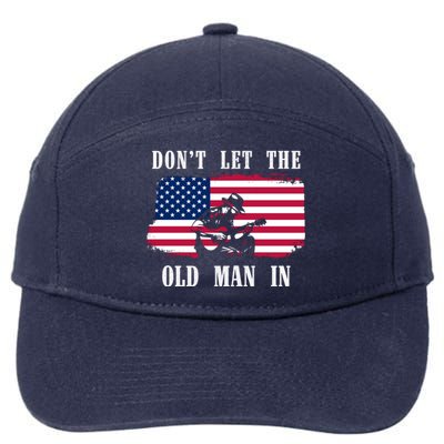 Dont Let The Old Man In Vintage American Flag 7-Panel Snapback Hat