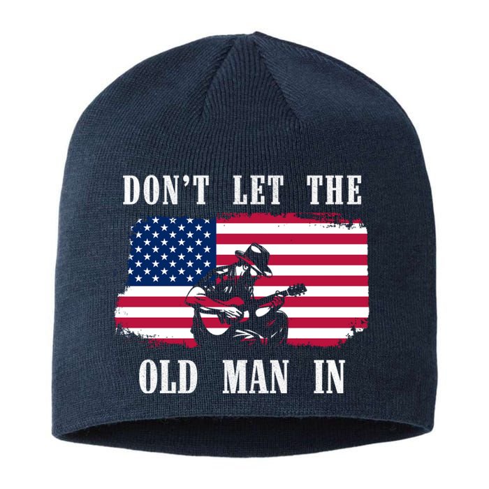 Dont Let The Old Man In Vintage American Flag Sustainable Beanie