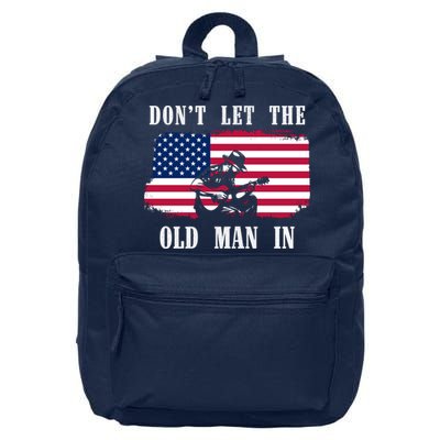 Dont Let The Old Man In Vintage American Flag 16 in Basic Backpack
