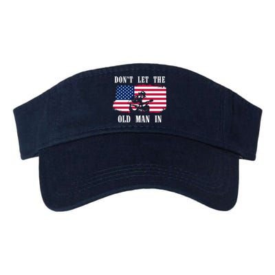 Dont Let The Old Man In Vintage American Flag Valucap Bio-Washed Visor