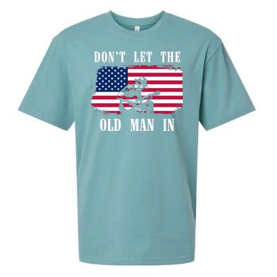 Dont Let The Old Man In Vintage American Flag Sueded Cloud Jersey T-Shirt