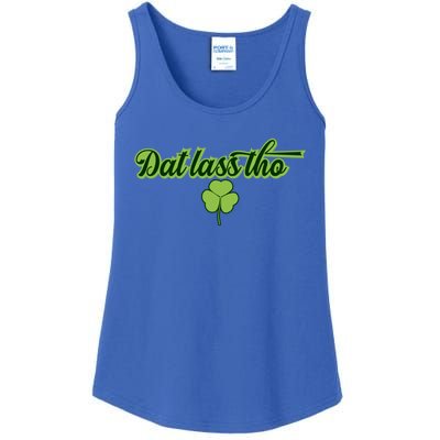 Dat Lass Tho Irish Shamrock Funny St Patrick's Day Gift Ladies Essential Tank