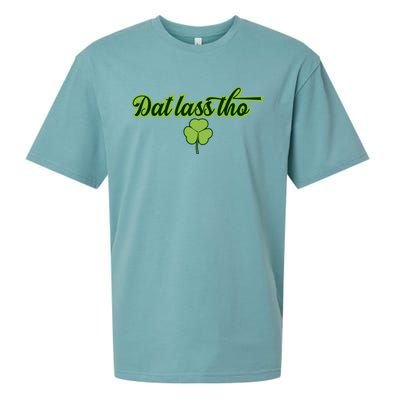 Dat Lass Tho Irish Shamrock Funny St Patrick's Day Gift Sueded Cloud Jersey T-Shirt