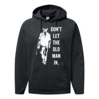 DonT Let The Old Man In Vintage Standing With A Guitar Performance Fleece Hoodie