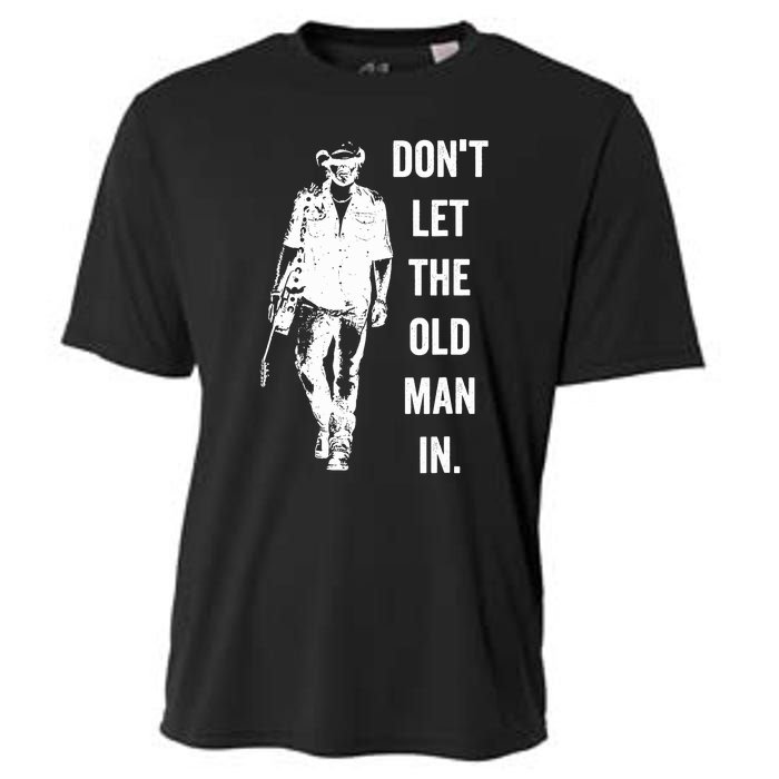 DonT Let The Old Man In Vintage Standing With A Guitar Cooling Performance Crew T-Shirt