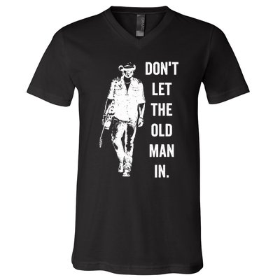 DonT Let The Old Man In Vintage Standing With A Guitar V-Neck T-Shirt