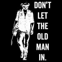 DonT Let The Old Man In Vintage Standing With A Guitar Button