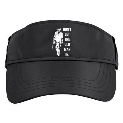 DonT Let The Old Man In Vintage Standing With A Guitar Adult Drive Performance Visor