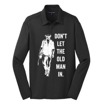 DonT Let The Old Man In Vintage Standing With A Guitar Silk Touch Performance Long Sleeve Polo