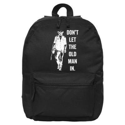 DonT Let The Old Man In Vintage Standing With A Guitar 16 in Basic Backpack