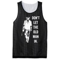 DonT Let The Old Man In Vintage Standing With A Guitar Mesh Reversible Basketball Jersey Tank