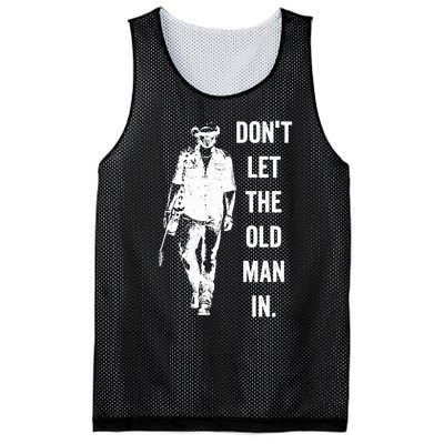 DonT Let The Old Man In Vintage Standing With A Guitar Mesh Reversible Basketball Jersey Tank