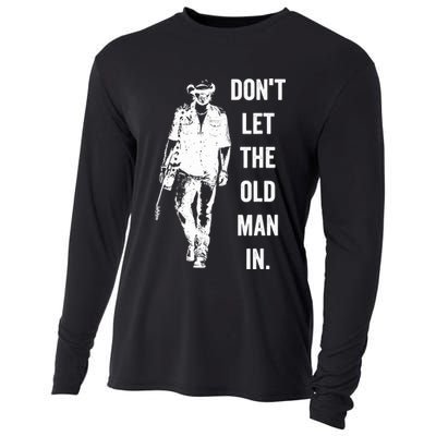 DonT Let The Old Man In Vintage Standing With A Guitar Cooling Performance Long Sleeve Crew