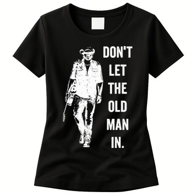 DonT Let The Old Man In Vintage Standing With A Guitar Womens T-Shirt