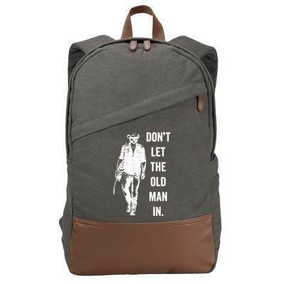 DonT Let The Old Man In Vintage Standing With A Guitar Cotton Canvas Backpack