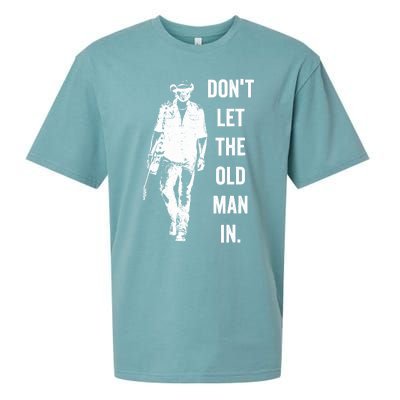 DonT Let The Old Man In Vintage Standing With A Guitar Sueded Cloud Jersey T-Shirt