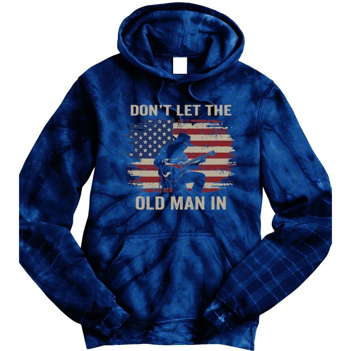 DonT Let The Old Man In Cowboy Us Flag Tie Dye Hoodie