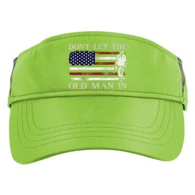 DonT Let The Old Man In Vintage American Flag Adult Drive Performance Visor