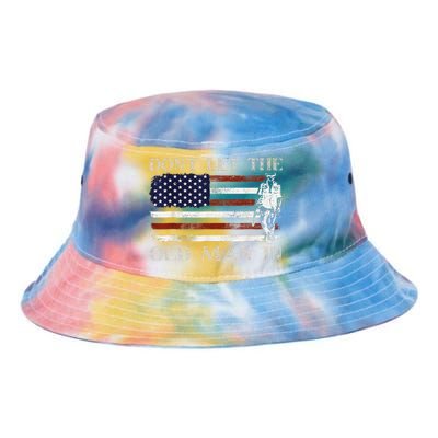 DonT Let The Old Man In Vintage American Flag Tie Dye Newport Bucket Hat