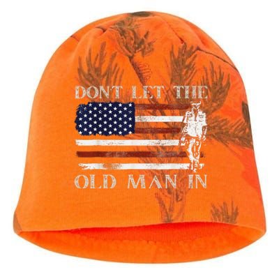 DonT Let The Old Man In Vintage American Flag Kati - Camo Knit Beanie