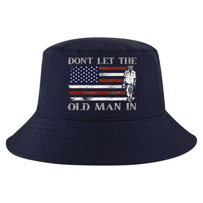 DonT Let The Old Man In Vintage American Flag Cool Comfort Performance Bucket Hat