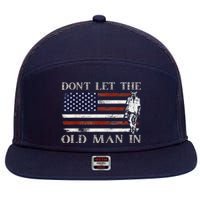 DonT Let The Old Man In Vintage American Flag 7 Panel Mesh Trucker Snapback Hat