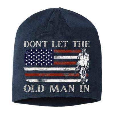 DonT Let The Old Man In Vintage American Flag Sustainable Beanie