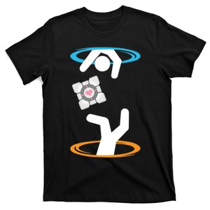 DonT Lose The Companion Cube (Transparent) Portal T-Shirt