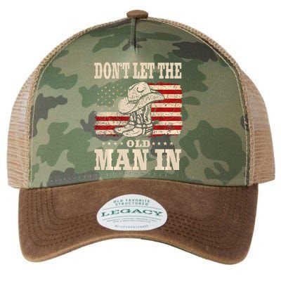 DonT Let The Old Man In American Flag Legacy Tie Dye Trucker Hat