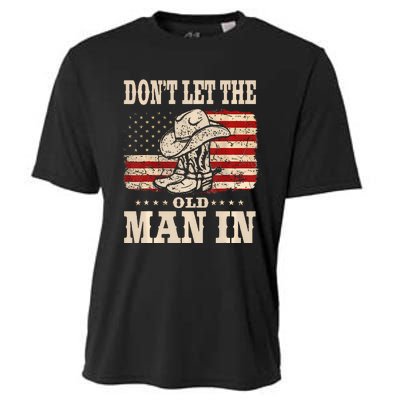 DonT Let The Old Man In American Flag Cooling Performance Crew T-Shirt