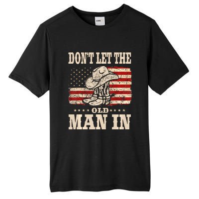 DonT Let The Old Man In American Flag Tall Fusion ChromaSoft Performance T-Shirt