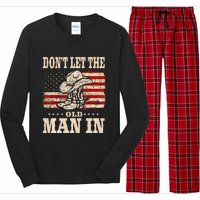 DonT Let The Old Man In American Flag Long Sleeve Pajama Set