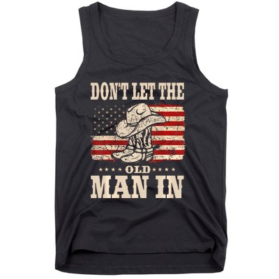 DonT Let The Old Man In American Flag Tank Top