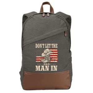 DonT Let The Old Man In American Flag Cotton Canvas Backpack