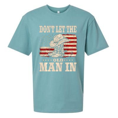 DonT Let The Old Man In American Flag Sueded Cloud Jersey T-Shirt