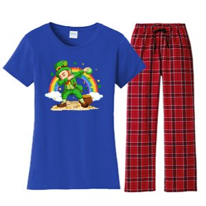 Dabbing Leprechaun Tennis Ball Saint Patricks Day Gift Women's Flannel Pajama Set