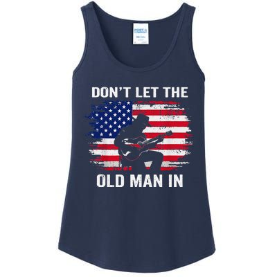 DonT Let The Old Man In Vintage American Flag Ladies Essential Tank