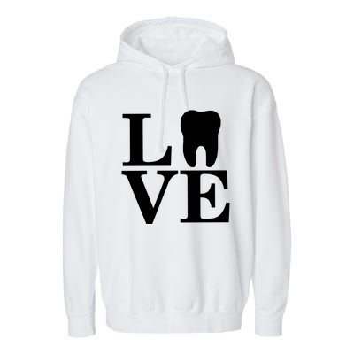 Dental Love Teeth Hygienist Dentist Assistant Rdh Gift Garment-Dyed Fleece Hoodie