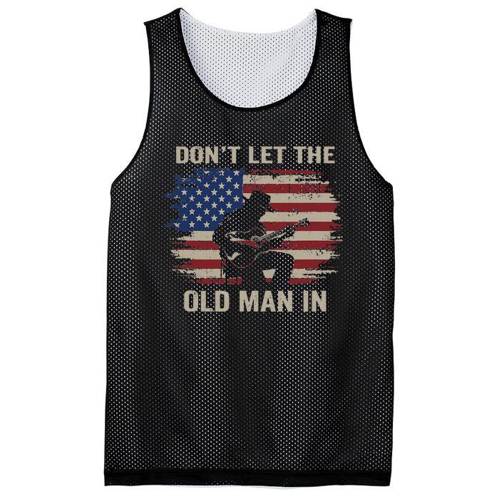 DonT Let The Old Man In Cowboy Us Flag Mesh Reversible Basketball Jersey Tank