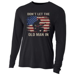 DonT Let The Old Man In Cowboy Us Flag Cooling Performance Long Sleeve Crew