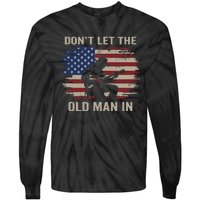 DonT Let The Old Man In Cowboy Us Flag Tie-Dye Long Sleeve Shirt