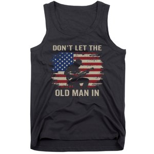 DonT Let The Old Man In Cowboy Us Flag Tank Top