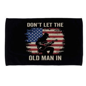 DonT Let The Old Man In Cowboy Us Flag Microfiber Hand Towel